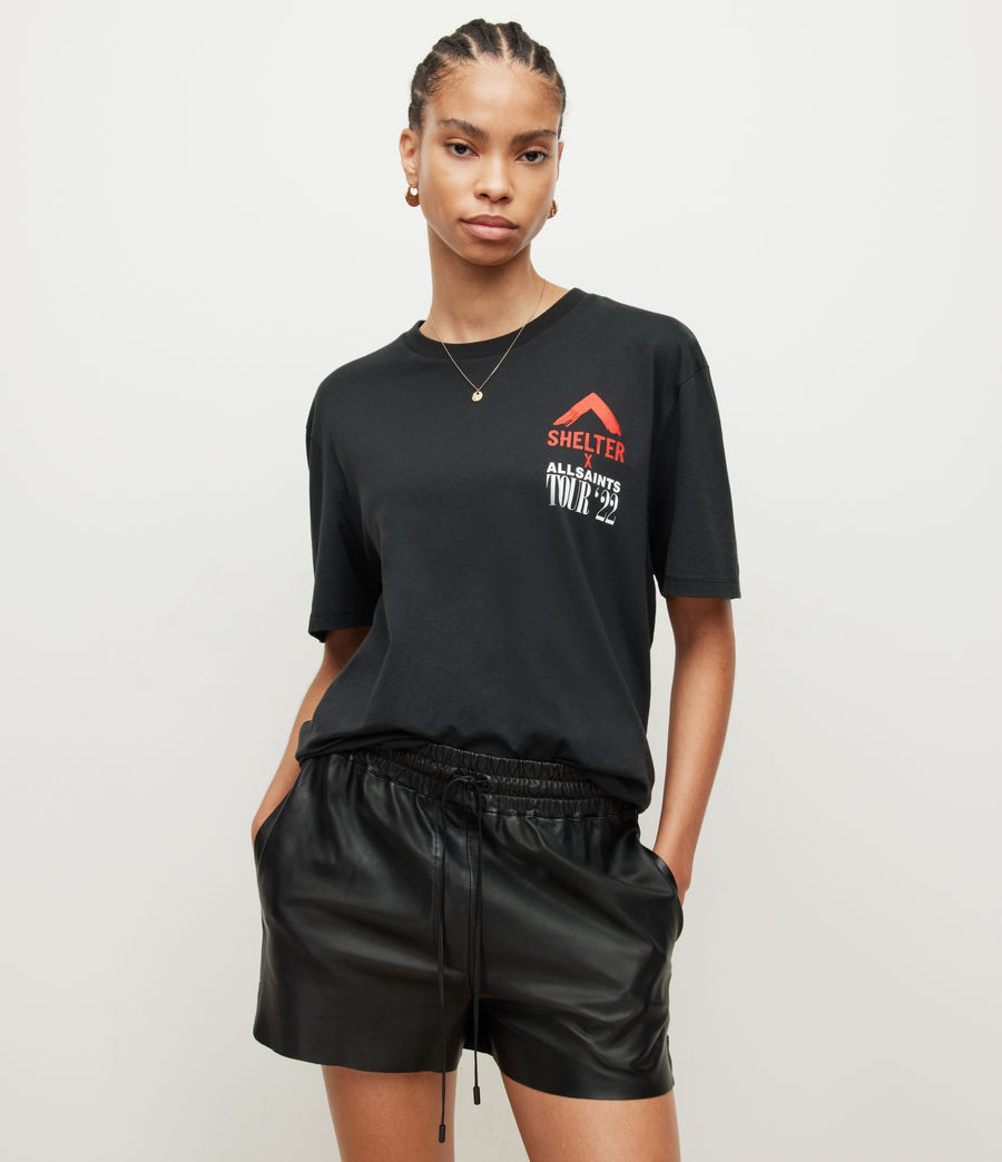 Men's AllSaints X Shelter Unisex Charity T-Shirt (jet_black) - Image 2