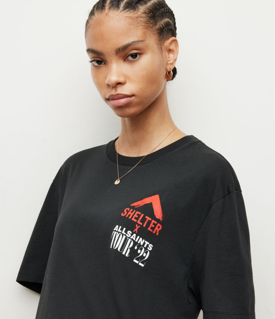 Men's AllSaints X Shelter Unisex Charity T-Shirt (jet_black) - Image 5