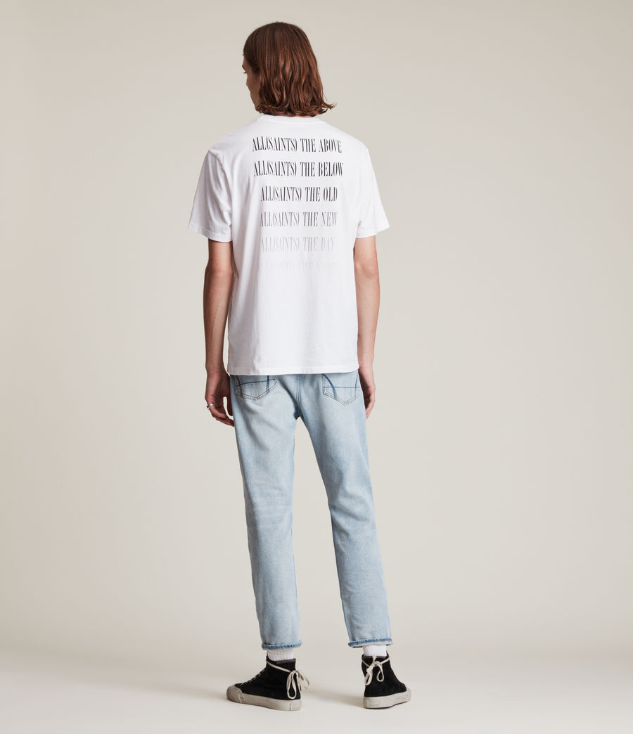 Herren Fadeout Crew T-Shirt (optic_white) - Image 5