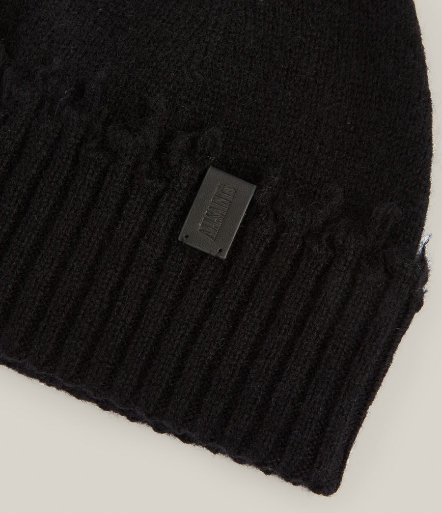 Men's Frey Wool Beanie (black) - Image 2