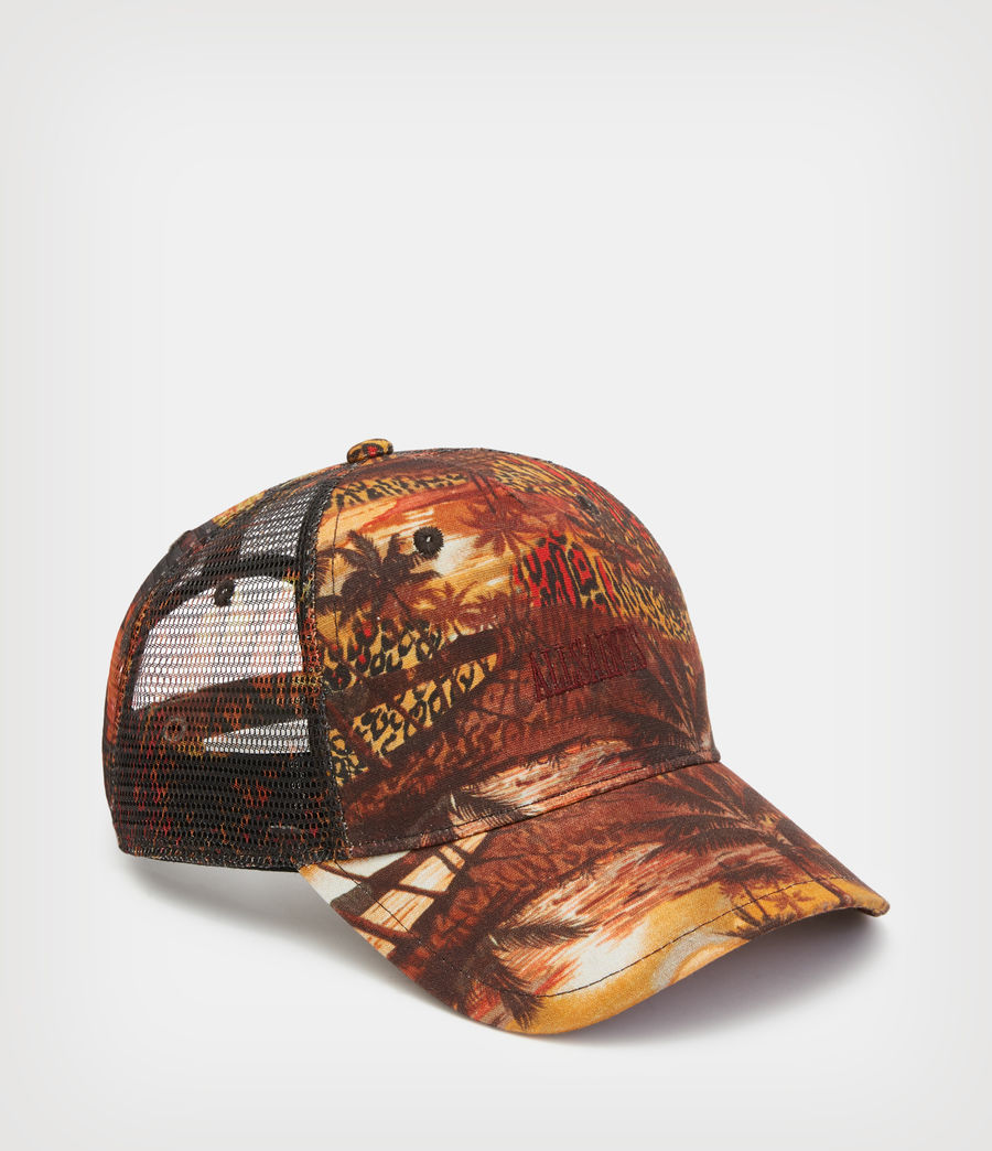 Men's Sunburn Print Trucker Cap (khaki) - Image 1