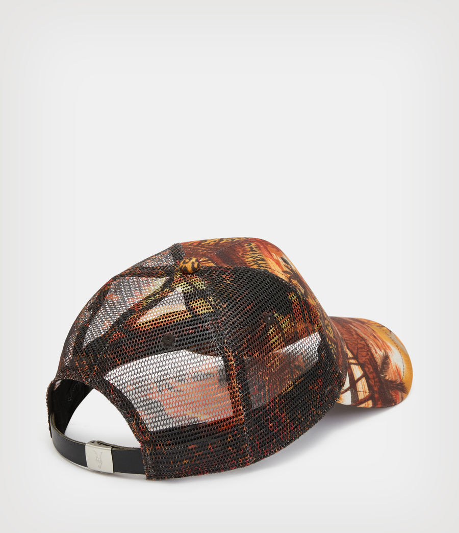 Men's Sunburn Print Trucker Cap (khaki) - Image 4