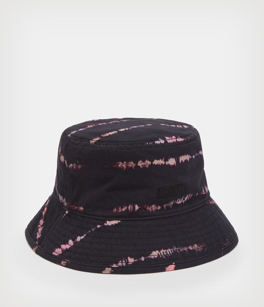 Men's Tie Dye Stripe Bucket Hat (black) - Image 1
