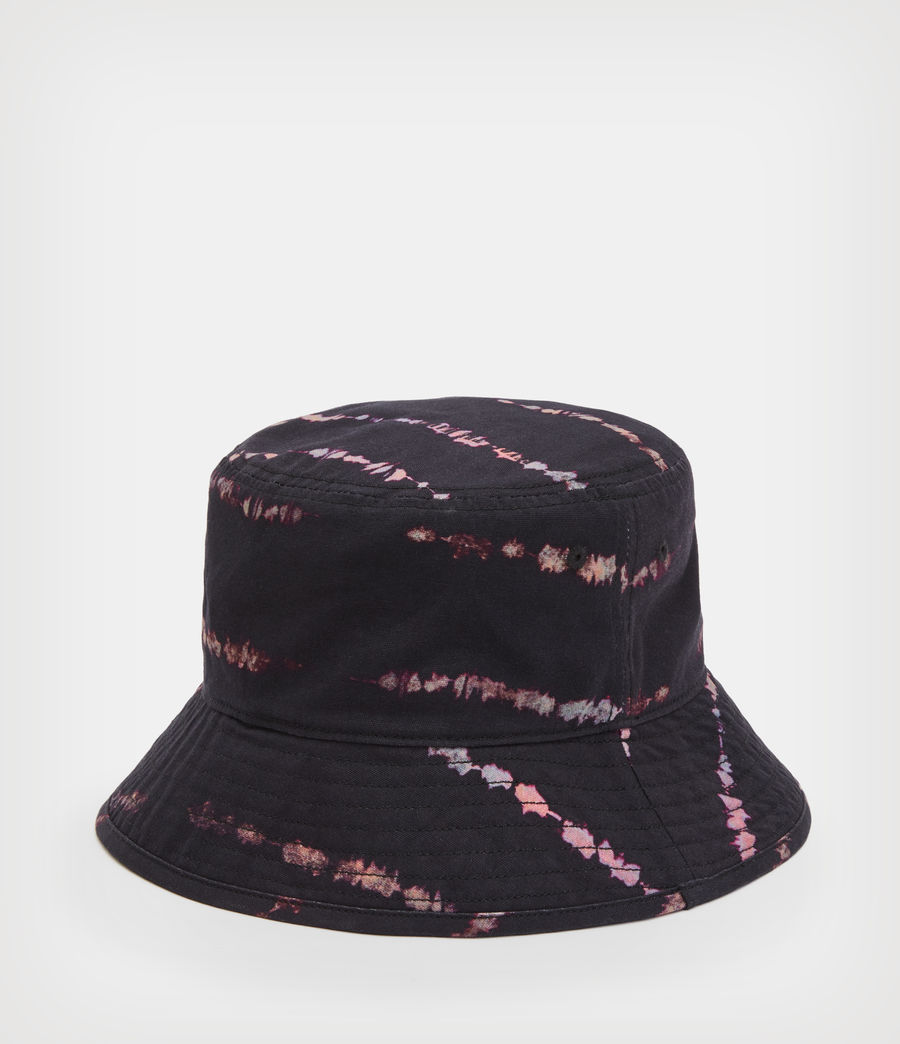 Men's Tie Dye Stripe Bucket Hat (black) - Image 4