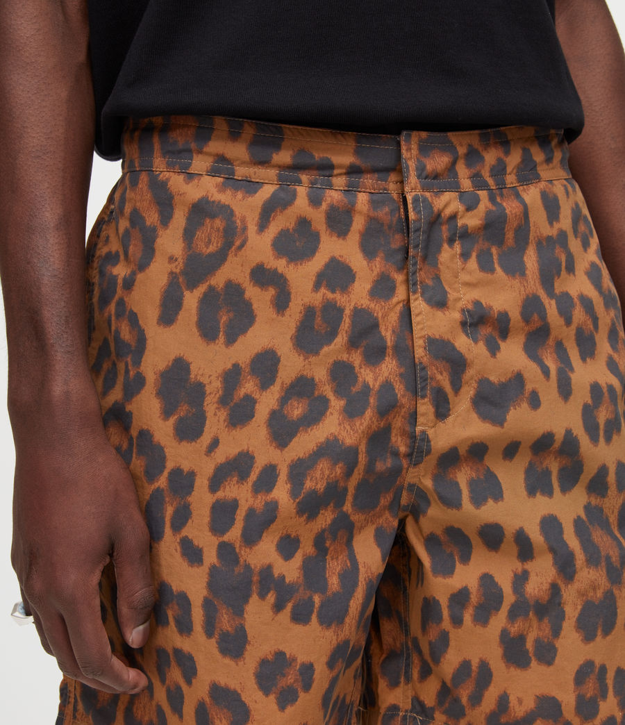 Herren Chita Leopard Print Swim Shorts (brown) - Image 3