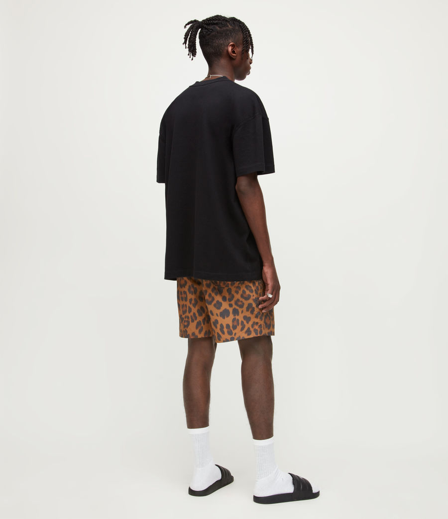 Mens Chita Leopard Print Swim Shorts (brown) - Image 5