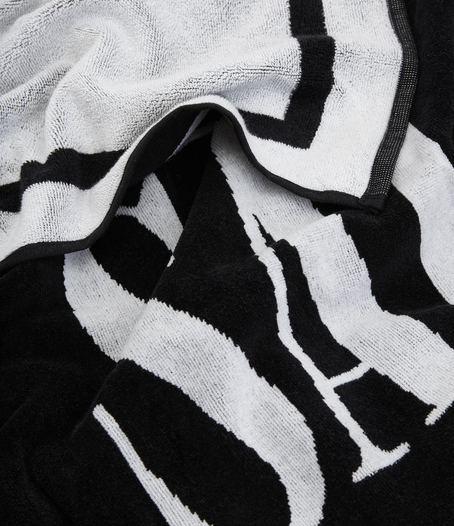 Mens Oppose Beach Towel (black_cloud_white) - Image 4