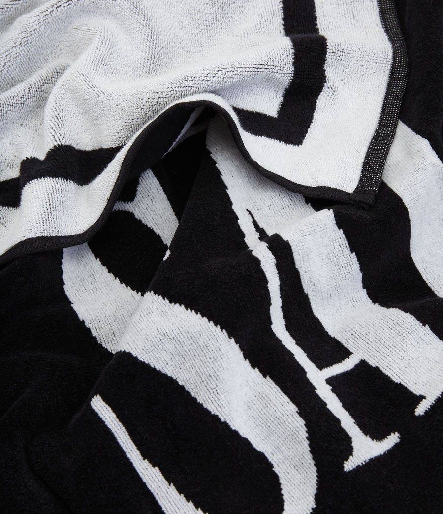 Mens Oppose Beach Towel (black_cloud_white) - Image 5