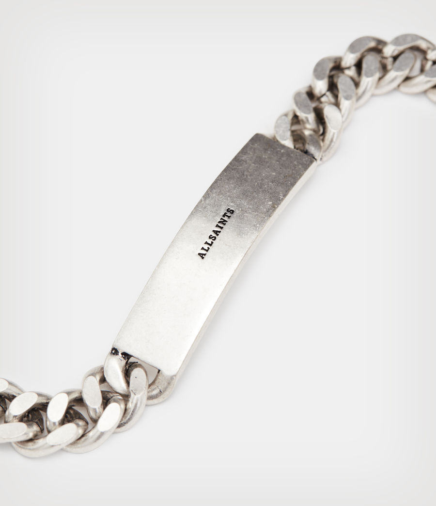 Men's I.D Chunky Sterling Silver Bracelet (warm_silver) - Image 3