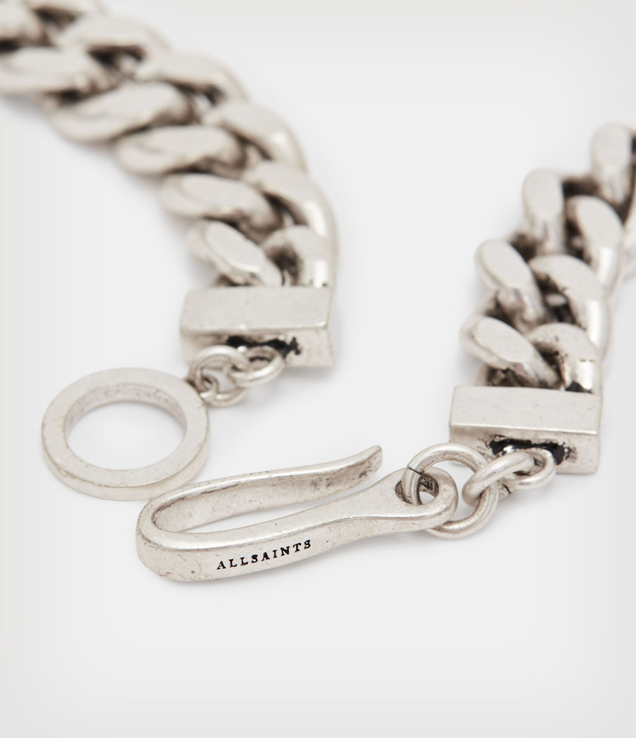 Mens I.D Chunky Sterling Silver Bracelet (warm_silver) - Image 6