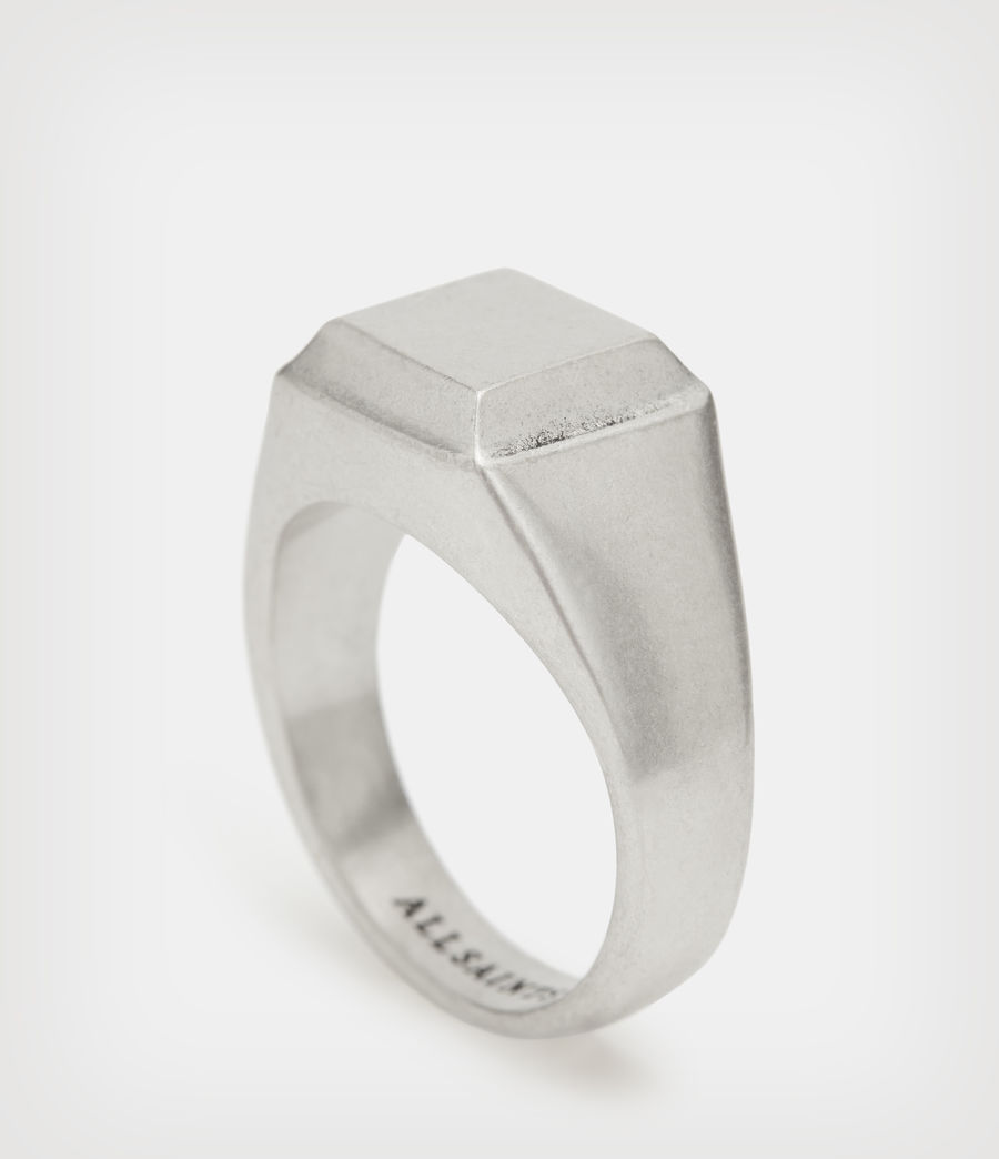 Hommes Ivan Stud Sterling Silver Ring (warm_silver) - Image 4