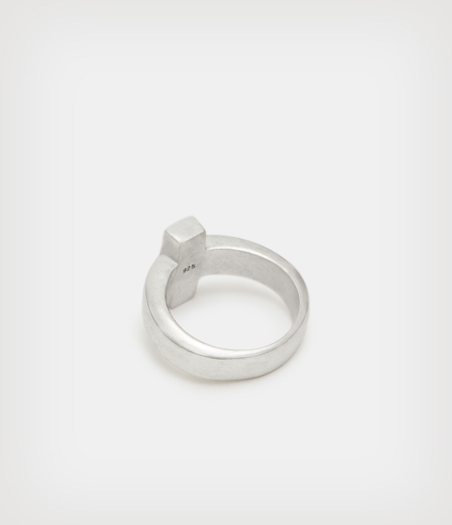 Men's Lazlo Cross Sterling Silver Ring (warm_silver) - Image 4