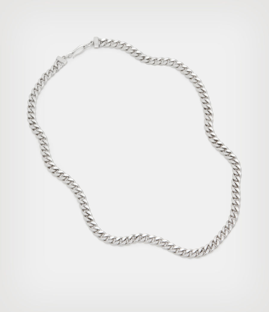 Mens Jace Chain Sterling Silver Necklace (warm_silver) - Image 1