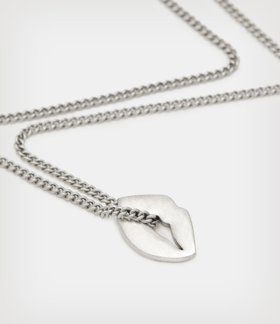 Men's Koda Lip Sterling Silver Necklace (warm_silver) - Image 1