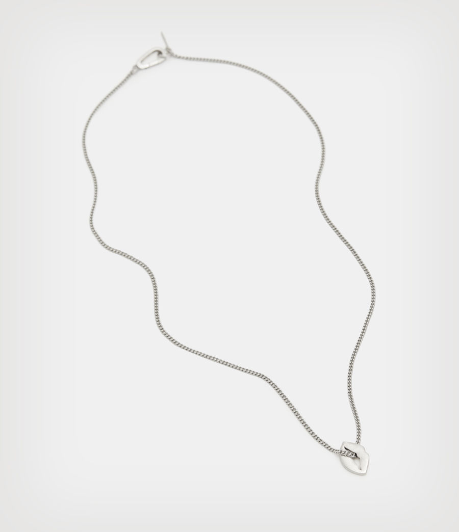 Men's Koda Lip Sterling Silver Necklace (warm_silver) - Image 3