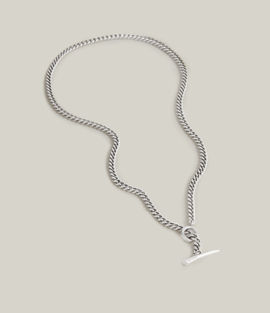Mens Felis Sterling Silver Necklace (warm_silver) - Image 2