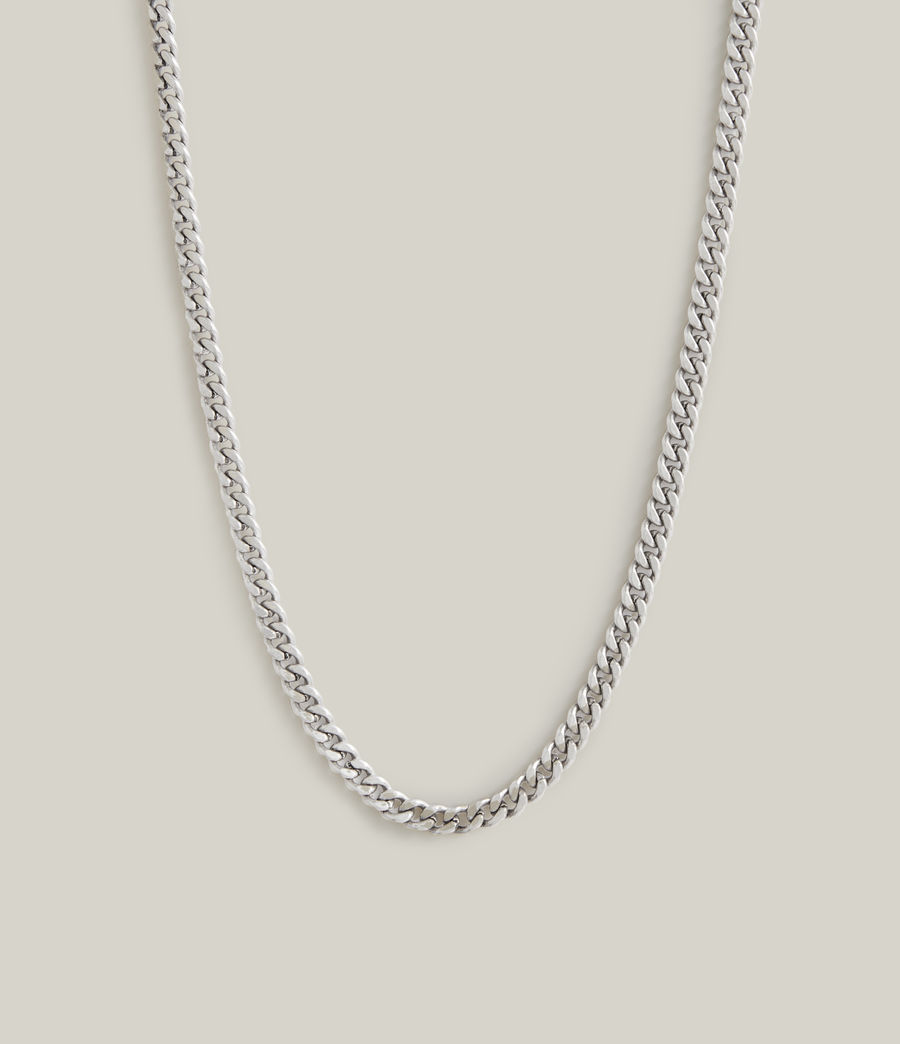 Mens Mak Sterling Silver Necklace (warm_silver) - Image 1