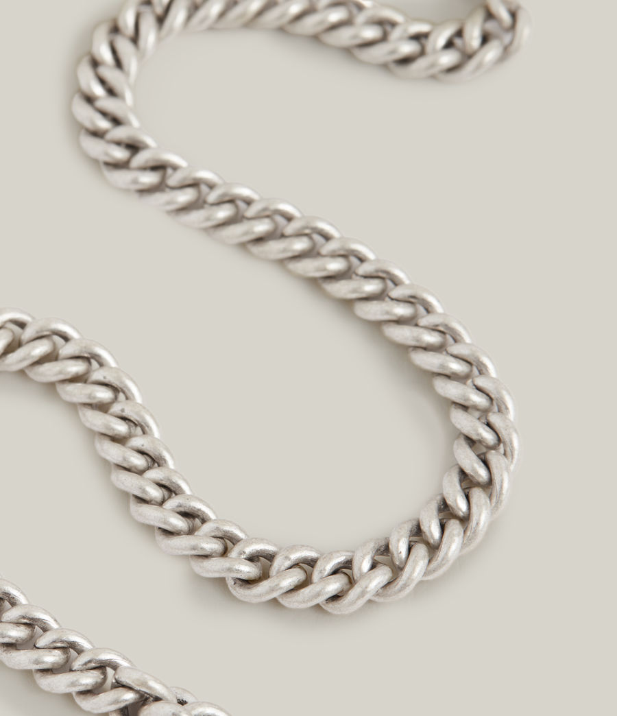 Mens Sabik Sterling Silver Bracelet (warm_silver) - Image 5