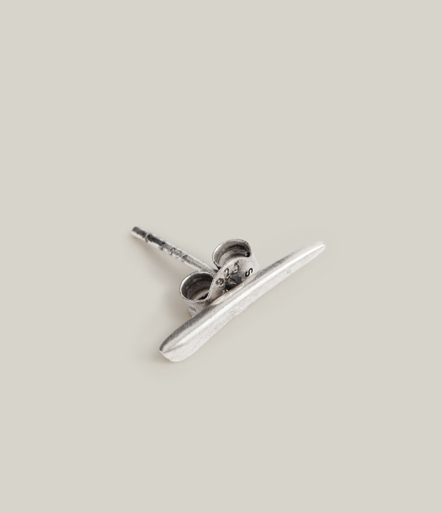 Men's Buzz Sterling Silver Earrings (warm_silver) - Image 1