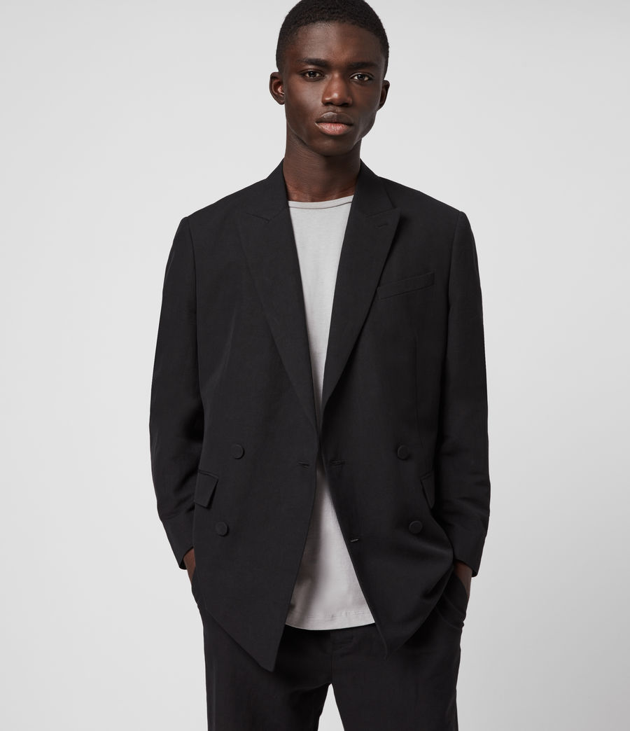 ALLSAINTS UK: Mens Chiswell Linen Blend Blazer (black)
