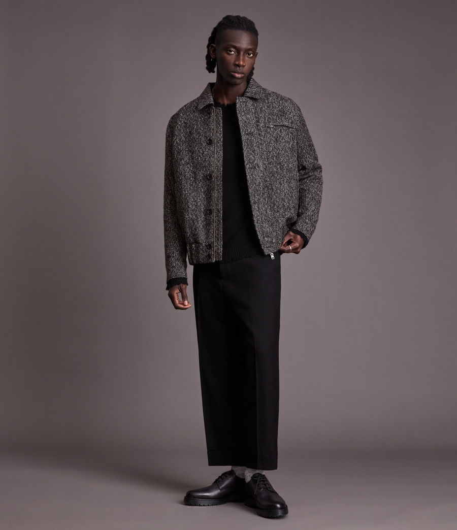 Hommes Bartley Wool Blend Jacket (black_white) - Image 5