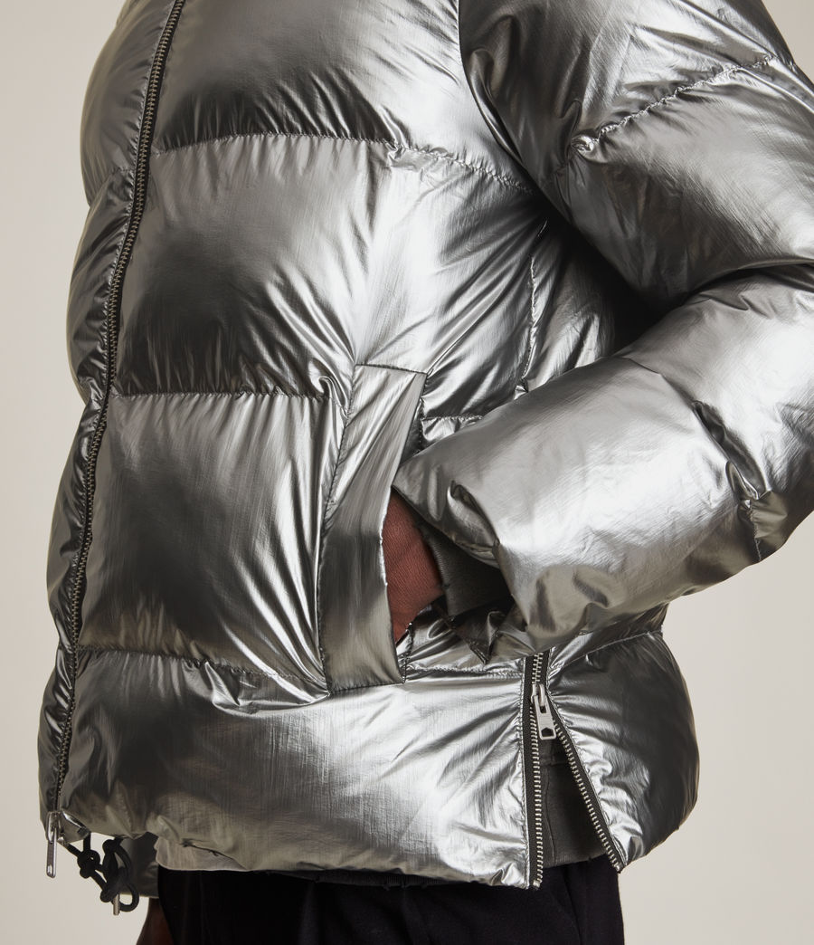 Mens Astral Metallic Puffer Jacket (gunmetal_metallic) - Image 5