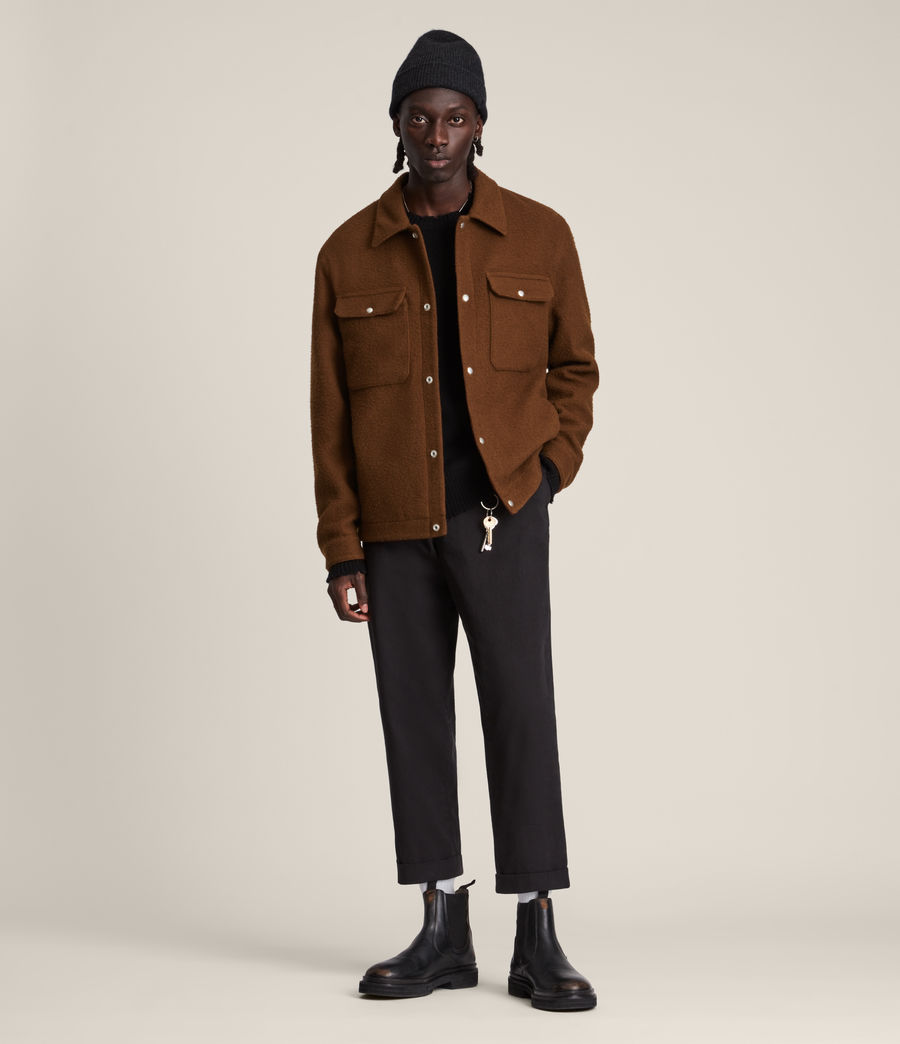 ALLSAINTS UK: Mens Minard Wool Blend Jacket (brown)