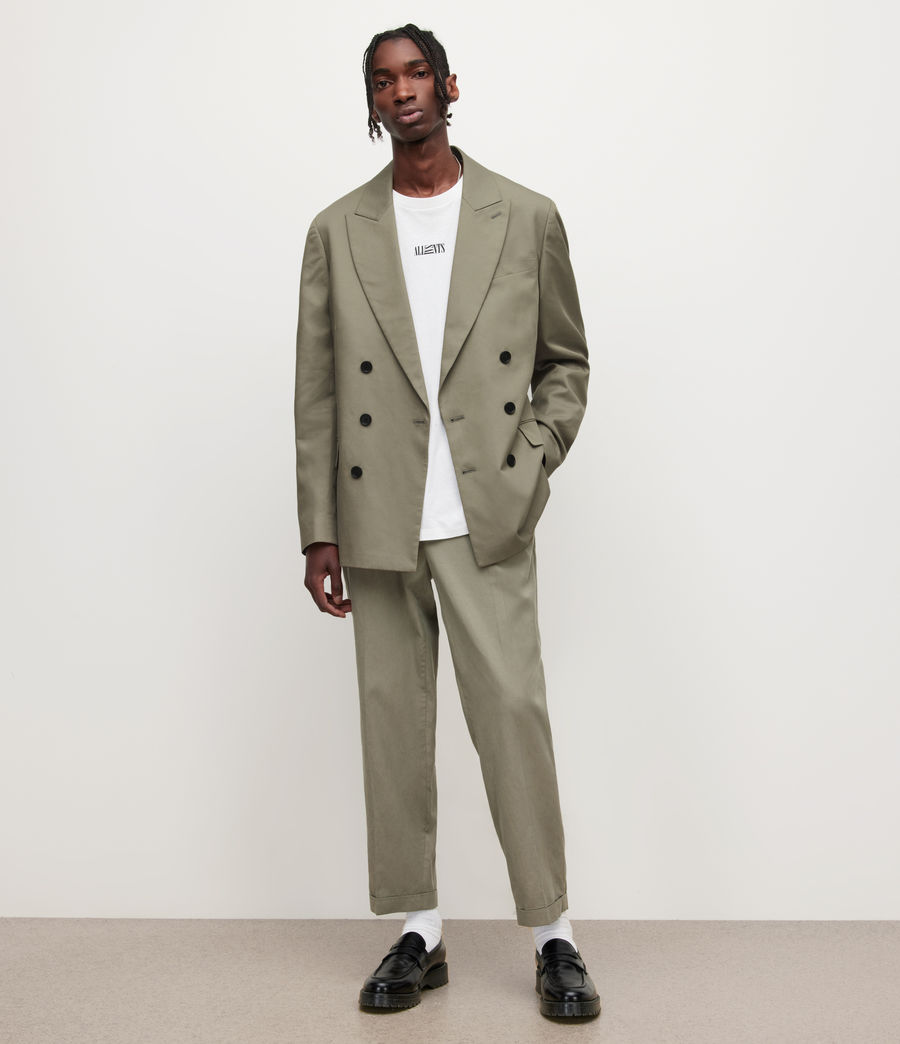 Men's Vista Linen Blend Blazer (sage_green) - Image 3