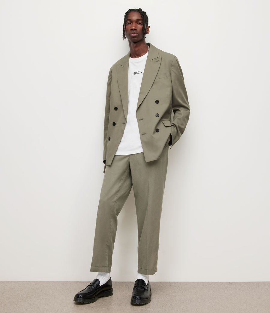 Men's Vista Linen Blend Blazer (sage_green) - Image 4