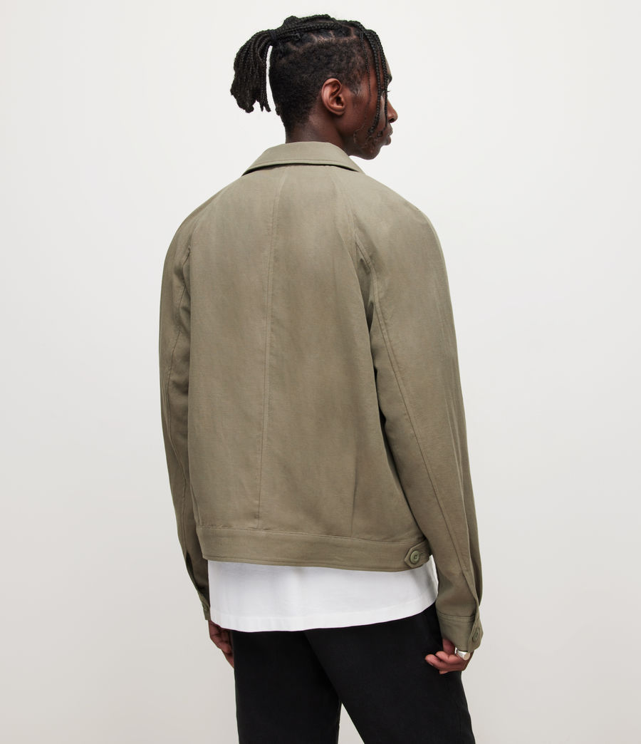 Men's Blane Linen Blend Jacket (ash_khaki_brown) - Image 5