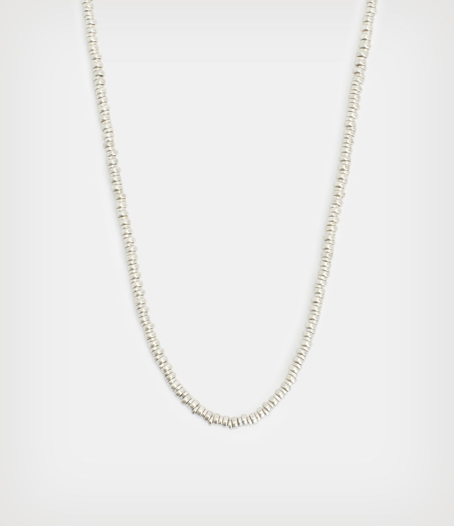 Men's Colwyn Sterling Silver Bead Necklace (warm_silver) - Image 1