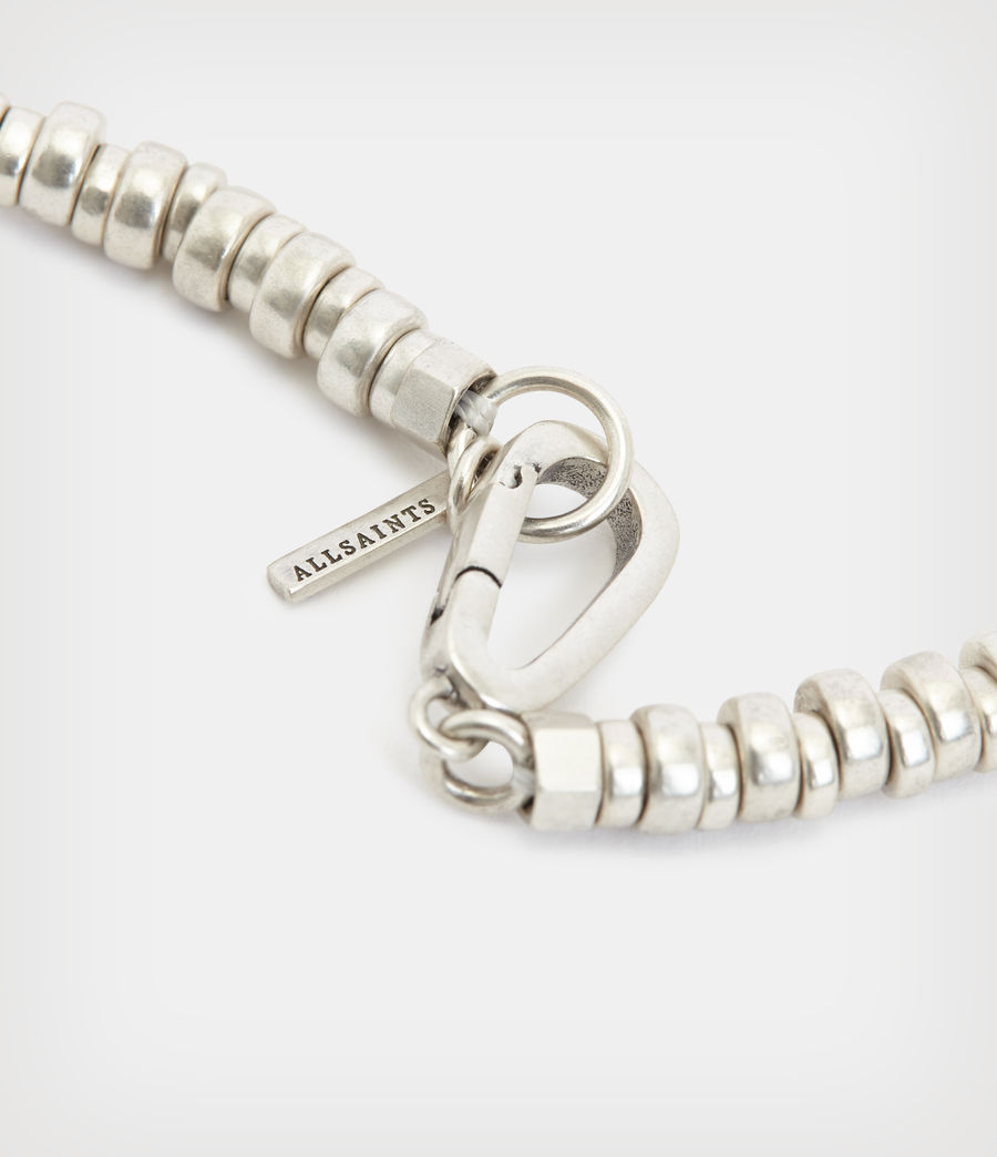 Men's Colwyn Sterling Silver Bead Necklace (warm_silver) - Image 3