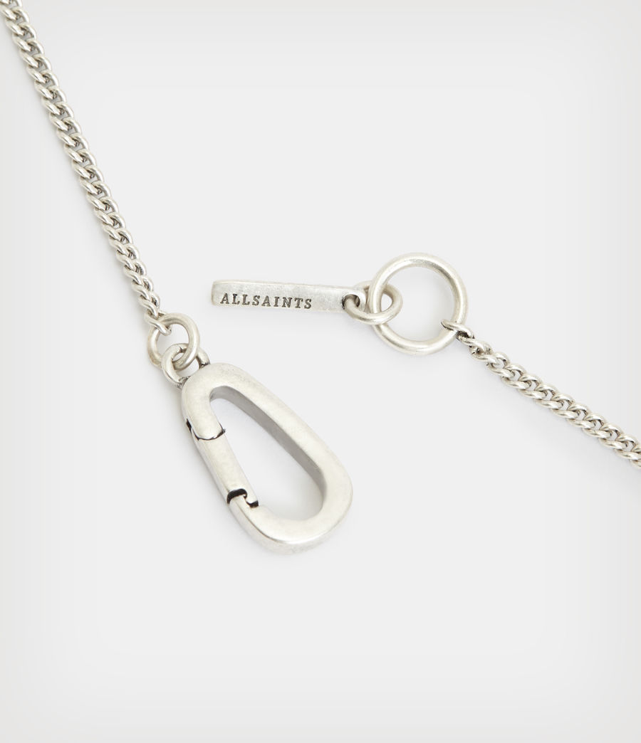 Men's Peace Sterling Silver Pendant Necklace (warm_silver) - Image 4