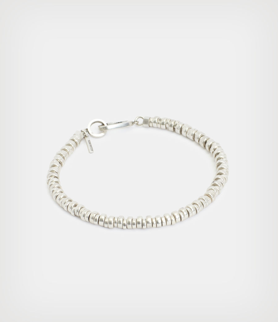 Mens Colwyn Sterling Silver Bead Bracelet (warm_silver) - Image 1