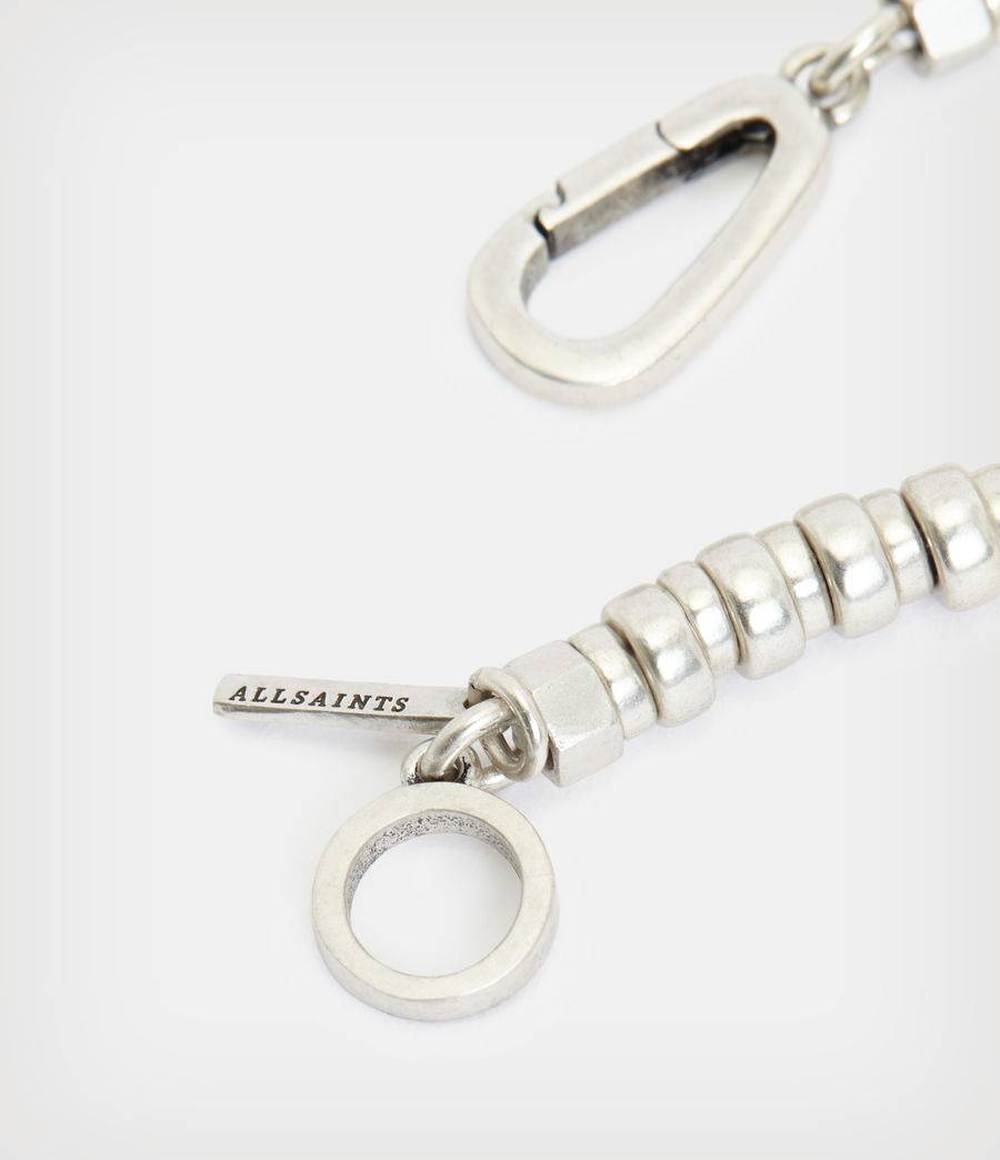 Men's Colwyn Sterling Silver Bead Bracelet (warm_silver) - Image 3
