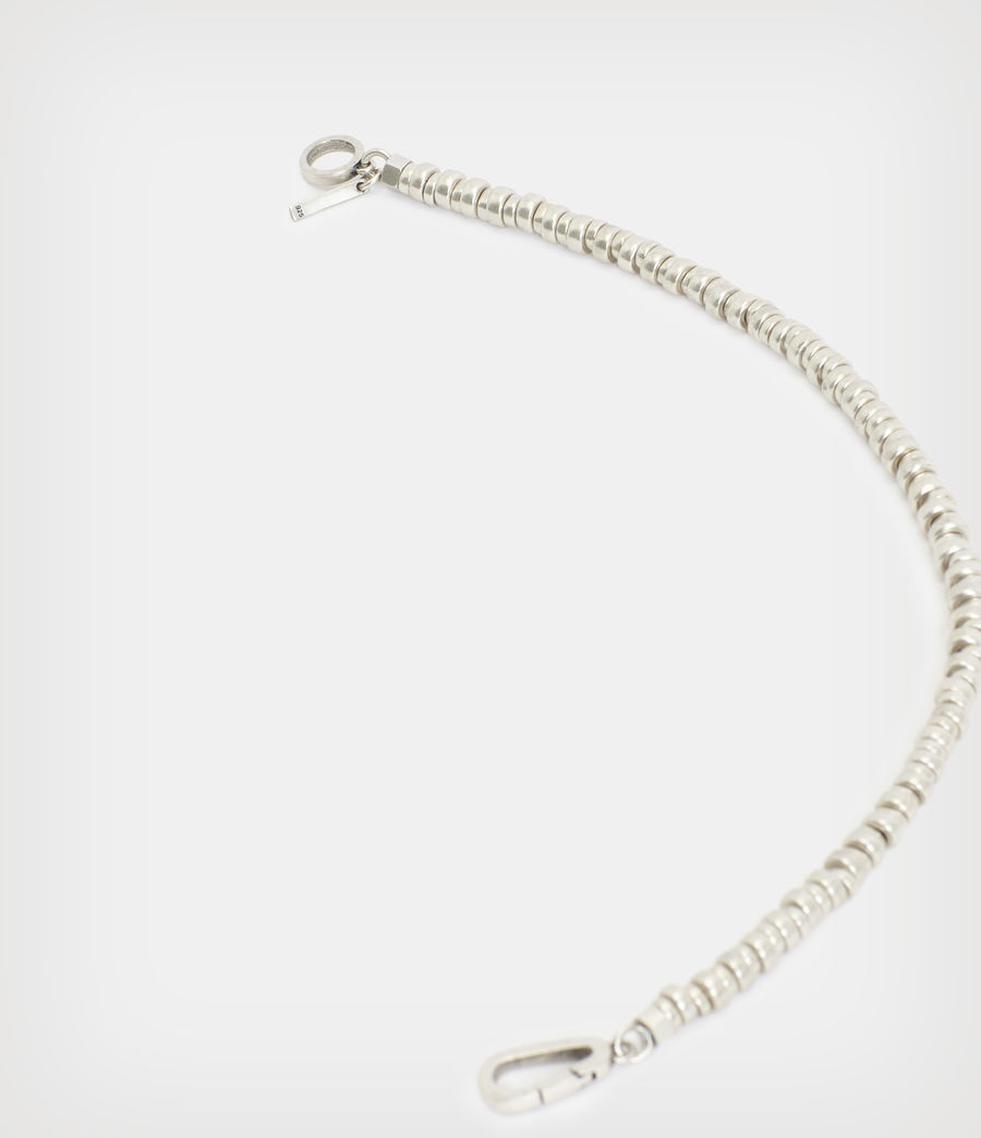 Mens Colwyn Sterling Silver Bead Bracelet (warm_silver) - Image 4