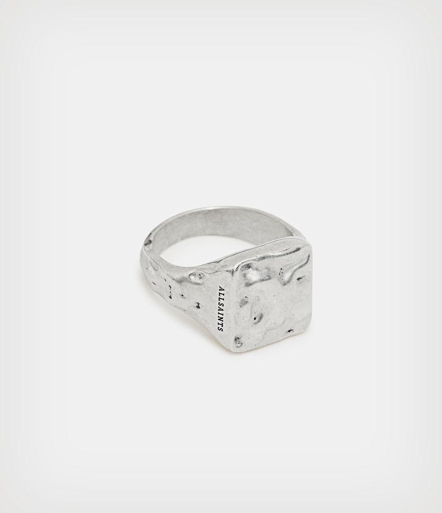 Men's Destin Sterling Silver Washed Ring (warm_silver) - Image 1