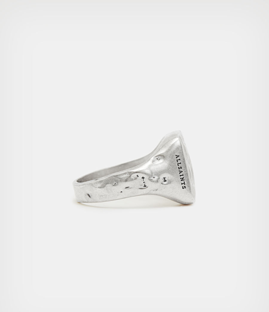 Mens Destin Sterling Silver Washed Ring (warm_silver) - Image 4