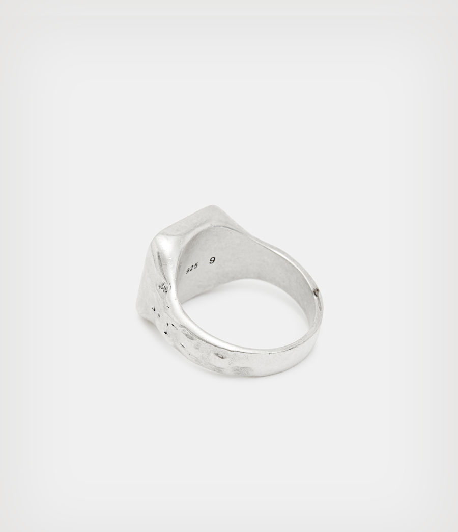 Mens Destin Sterling Silver Washed Ring (warm_silver) - Image 5