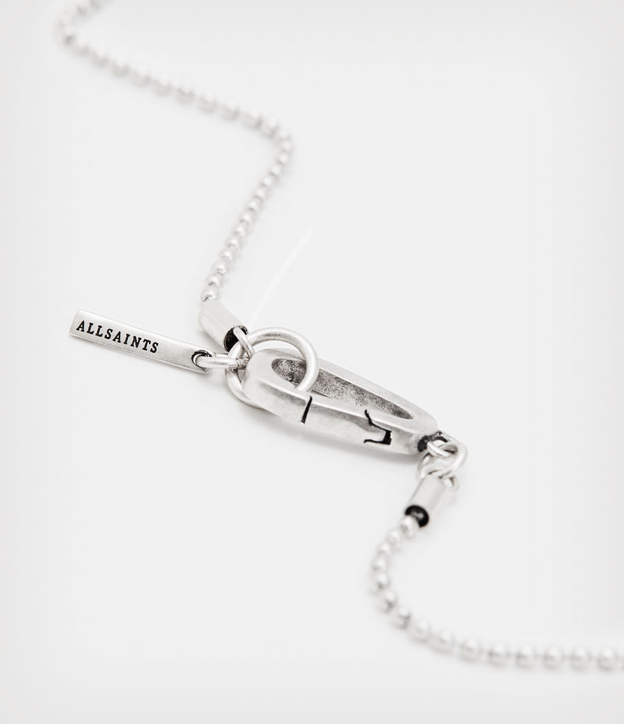 Men's Padlock Pendant Sterling Silver Necklace (warm_silver) - Image 5