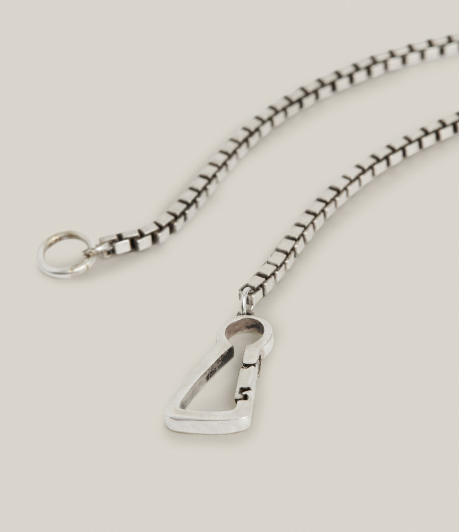 Men's Ron Sterling Silver Chain Bracelet (warm_silver) - Image 4