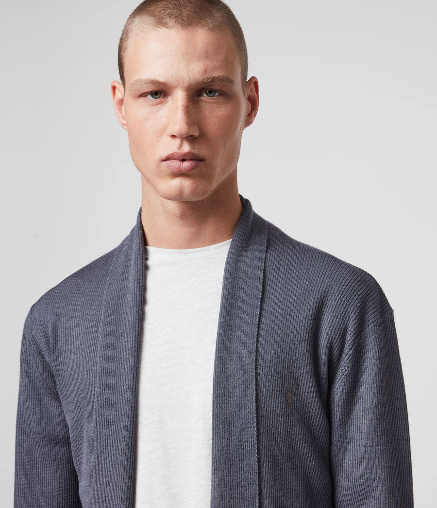 ALLSAINTS UK: Mens Mode Merino Open Cardigan (ink_navy)