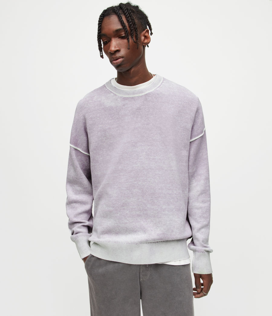Mens Sennen Crew Sweater (bleached_lilac) - Image 1