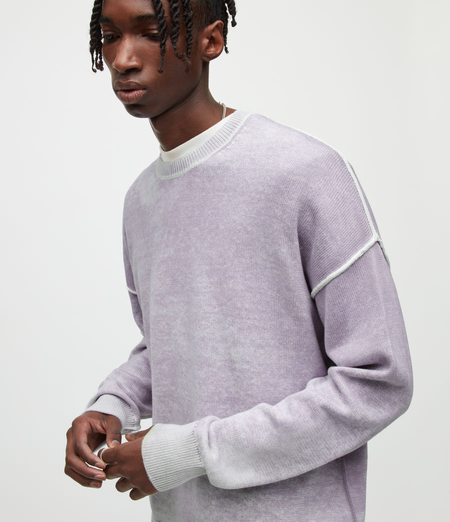 Mens Sennen Crew Sweater (bleached_lilac) - Image 2