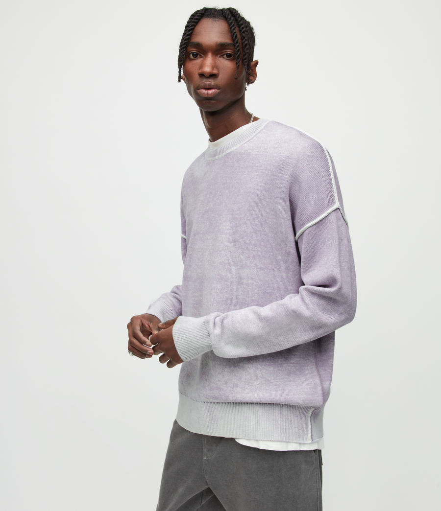 Mens Sennen Crew Sweater (bleached_lilac) - Image 5