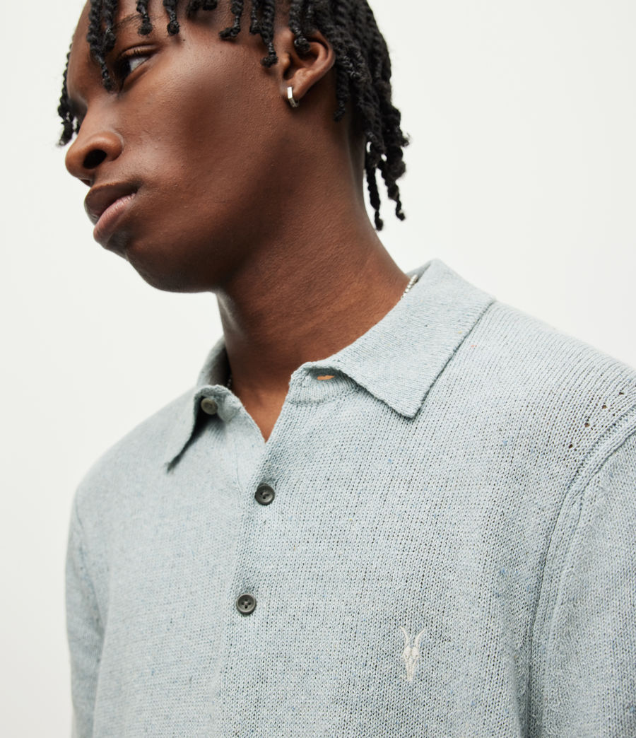 Mens Brice Short Sleeve Polo Shirt (denim_blue_marl) - Image 2