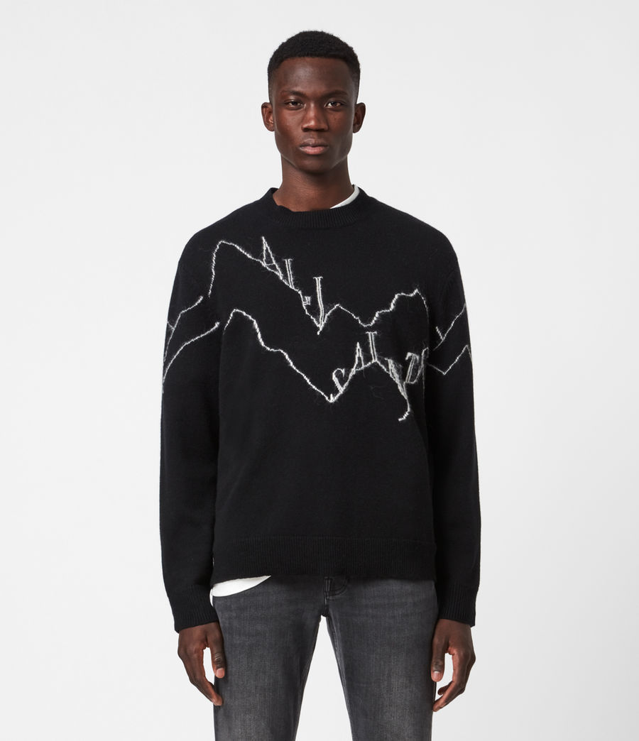 ALLSAINTS UK: Mens Mount Saints Crew Jumper (black)