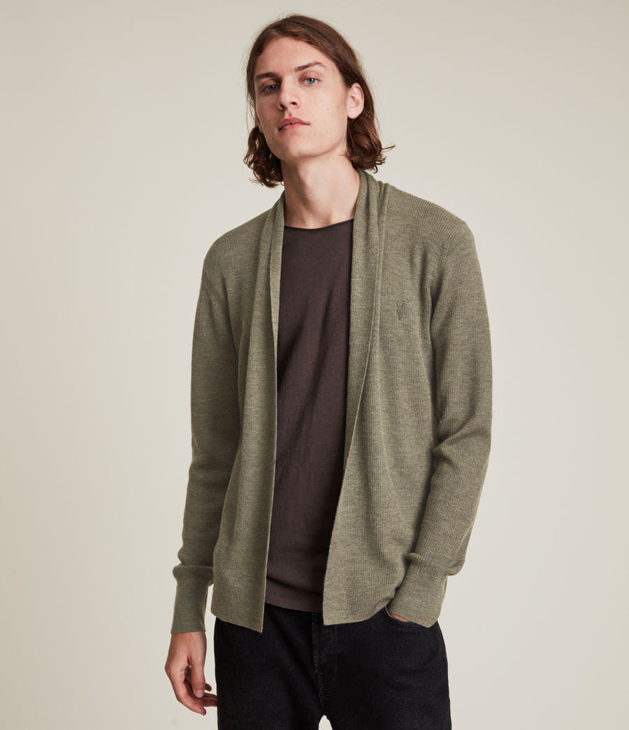 Jofemuho Men Plain Casual Knit Regular Fit Open Front Cardigan Sweaters 