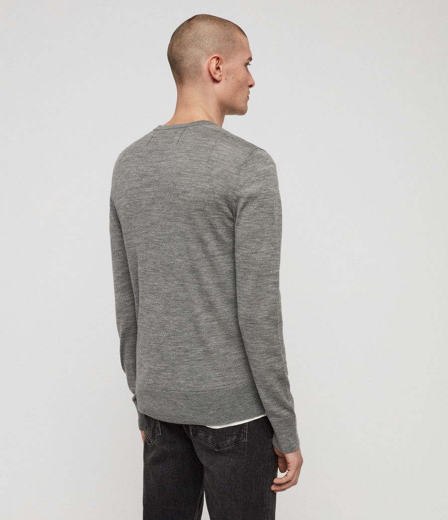 ALLSAINTS UK: Mens Mode Merino V-neck Jumper (grey_marl)