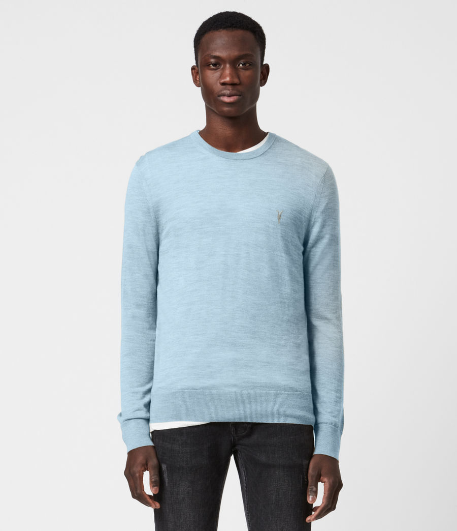 Mens Mode Merino Crew Sweater (grey_marl) - Image 1